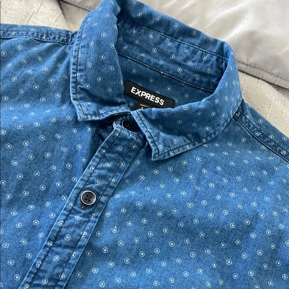 Blue Denim Shirt by Express - Picture 2 of 2
